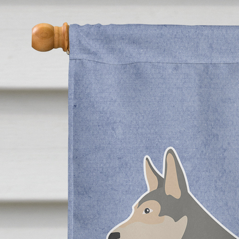 Saarloos Wolfdog Welcome House Flag 28x40 Porch Sleeve Pole Decorative Outside Yard Banner Artwork Wall Hanging, Polyester