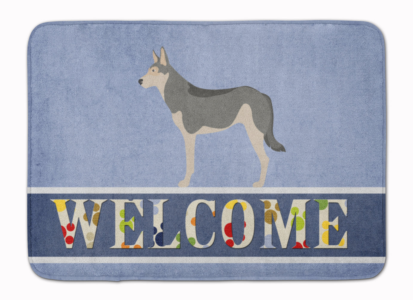 Saarloos Wolfdog Welcome Memory Foam Kitchen Mat Machine Washable Anti-Fatigue Cushion Comfort Bath or Kitchen Rug