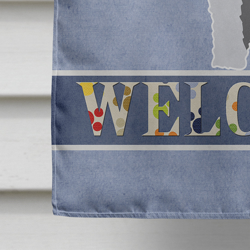 Pumi Welcome House Flag 28x40 Porch Sleeve Pole Decorative Outside Yard Banner Artwork Wall Hanging, Polyester