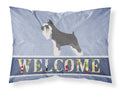 Miniature Schnauzer Welcome Standard Pillowcase Lightweight Super Soft Easy Care Decorative Artwork Pillowcase, Standard