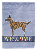 Dutch Shepherd Welcome House Flag 28x40 Porch Sleeve Pole Decorative Outside Yard Banner Artwork Wall Hanging, Polyester