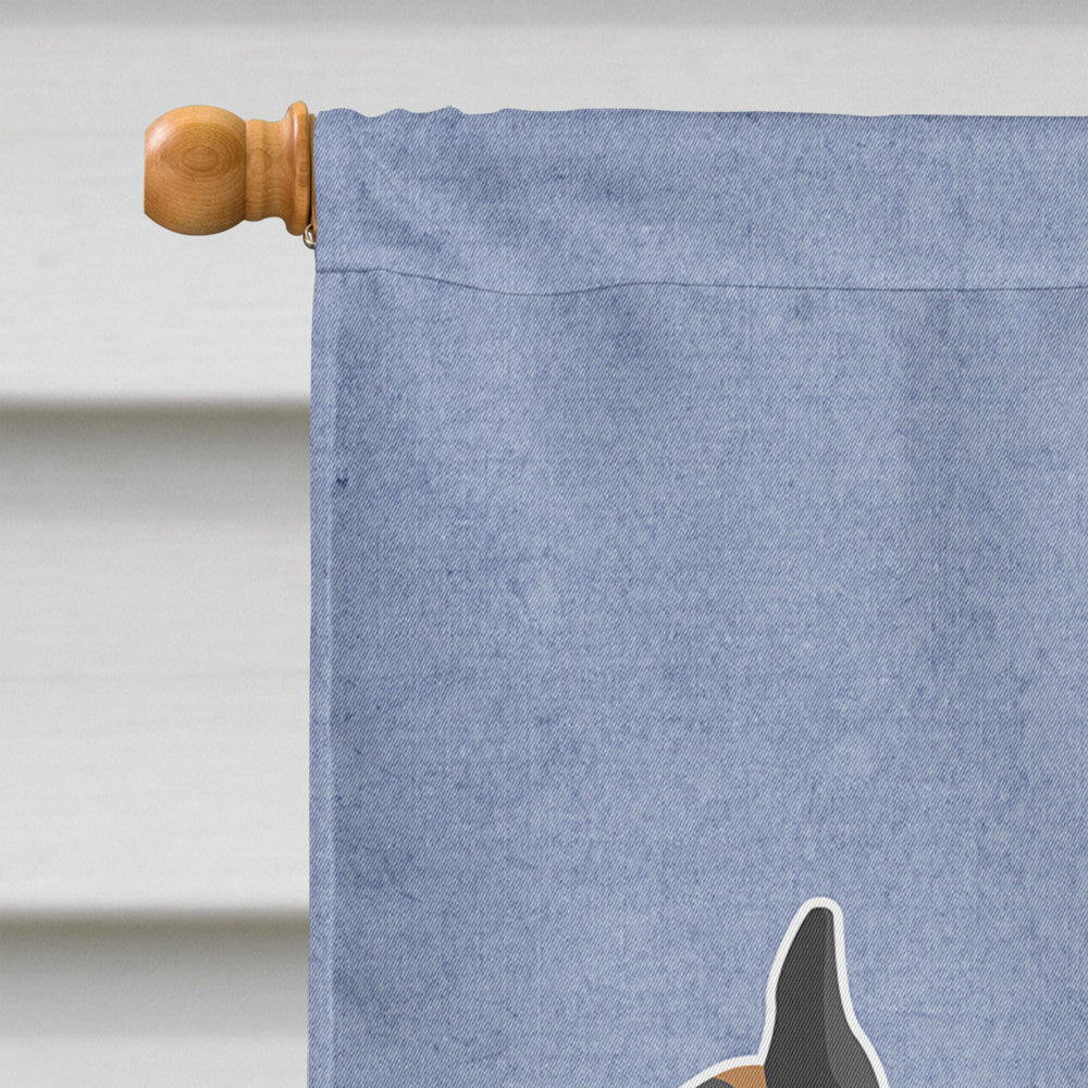 Dutch Shepherd Welcome House Flag 28x40 Porch Sleeve Pole Decorative Outside Yard Banner Artwork Wall Hanging, Polyester