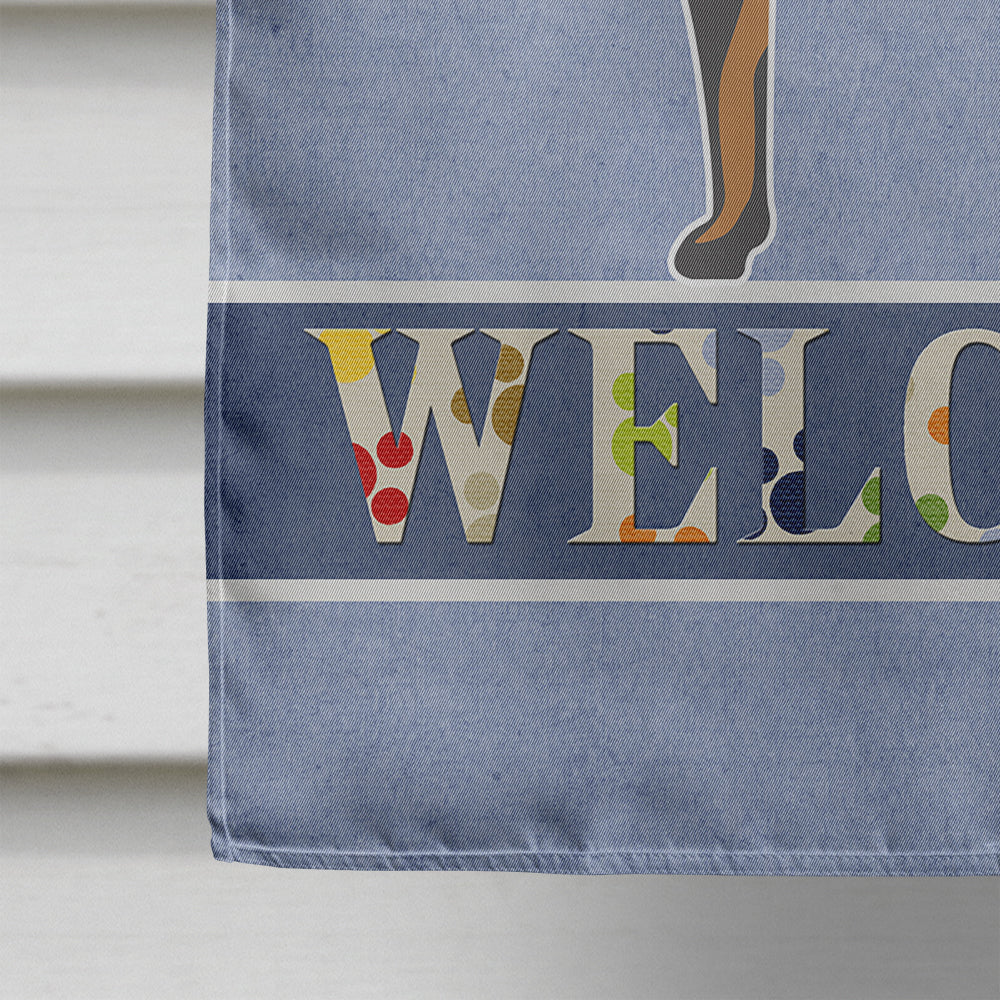 Dutch Shepherd Welcome House Flag 28x40 Porch Sleeve Pole Decorative Outside Yard Banner Artwork Wall Hanging, Polyester
