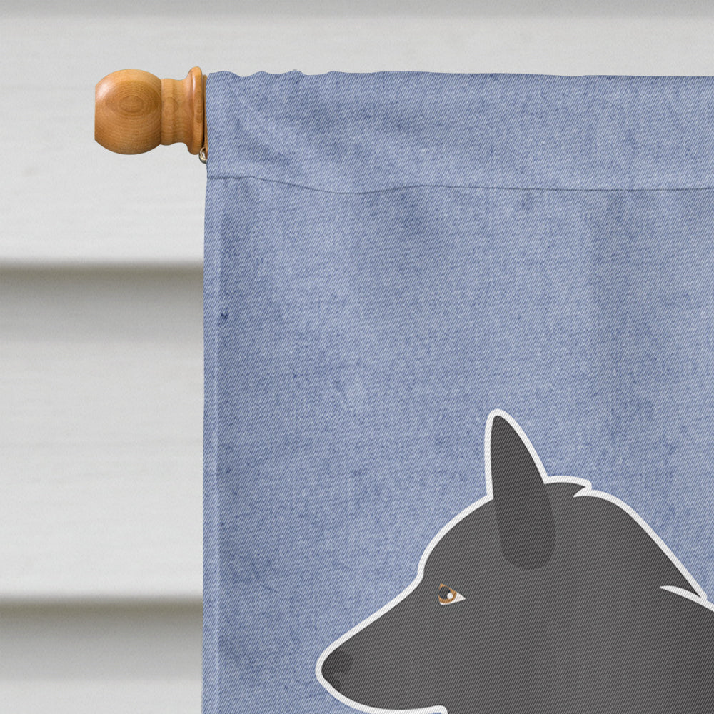 Groenendael Belgian Shepherd House Flag 28x40 Porch Sleeve Pole Decorative Outside Yard Banner Artwork Wall Hanging, Polyester