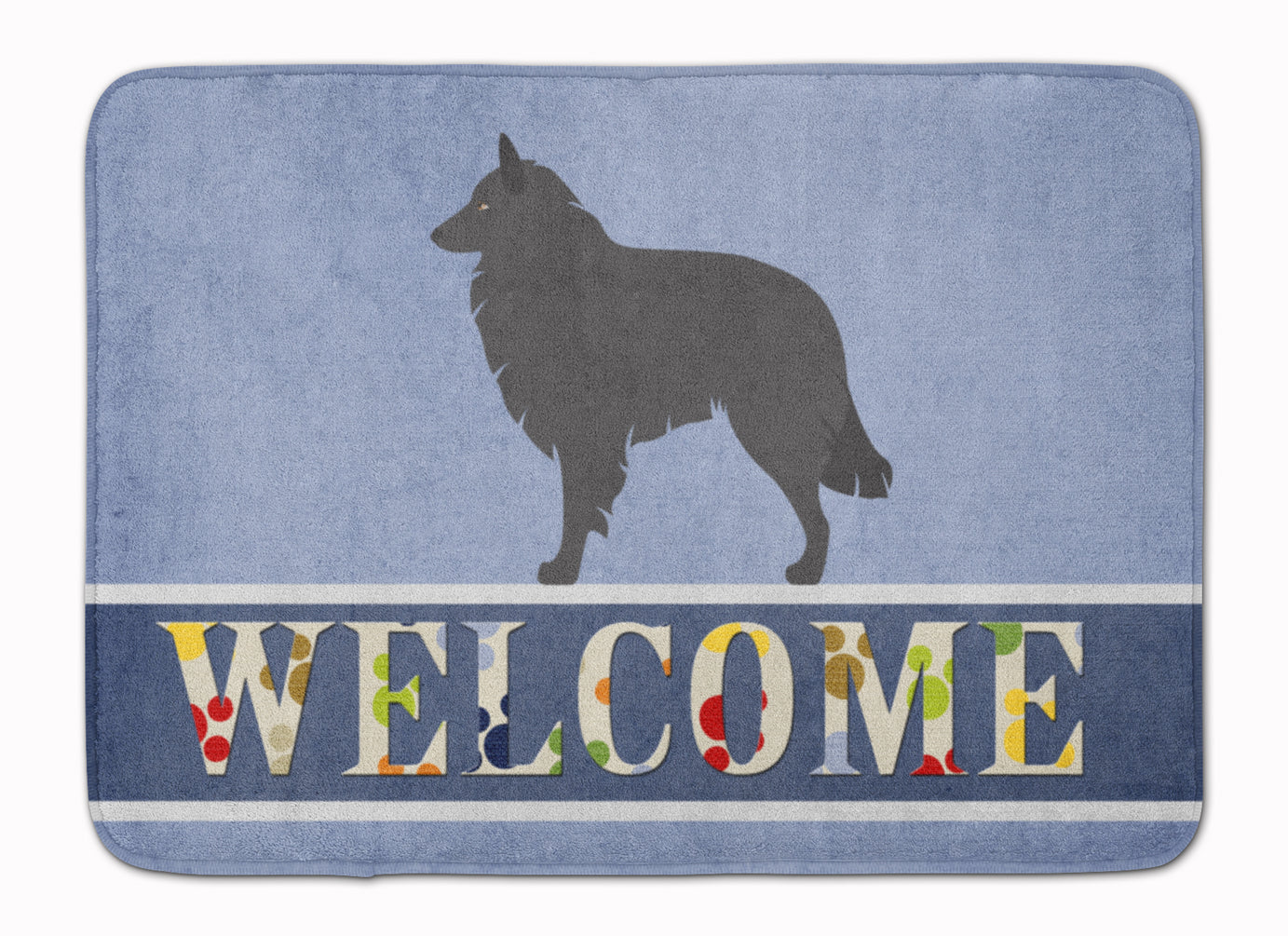 Groenendael Belgian Shepherd Memory Foam Kitchen Mat Machine Washable Anti-Fatigue Cushion Comfort Bath or Kitchen Rug