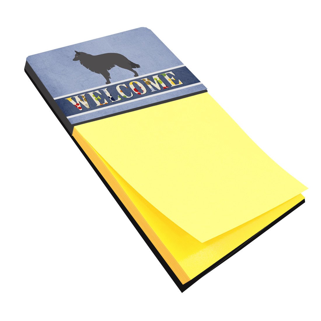 Groenendael Belgian Shepherd Watercolor Sticky Note Holder Refillable Dispenser Desk Accessory 3x3 Pad Gift
