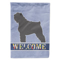 Bouvier des Flandres Welcome House Flag 28x40 Porch Sleeve Pole Decorative Outside Yard Banner Artwork Wall Hanging, Polyester