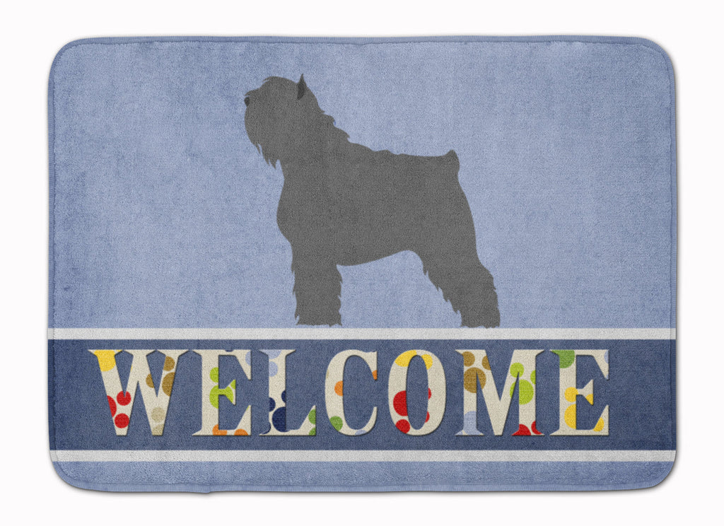 Bouvier des Flandres Welcome Memory Foam Kitchen Mat Machine Washable Anti-Fatigue Cushion Comfort Bath or Kitchen Rug
