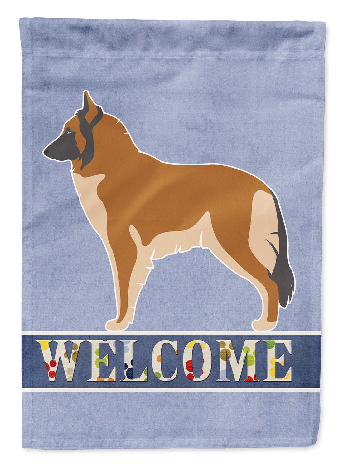 Belgian Tervuren Welcome House Flag 28x40 Porch Sleeve Pole Decorative Outside Yard Banner Artwork Wall Hanging, Polyester