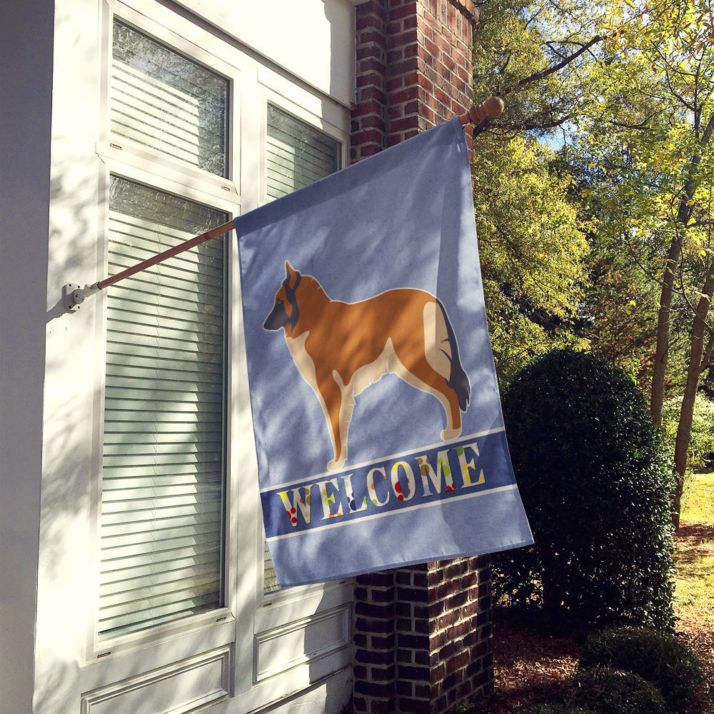 Belgian Tervuren Welcome House Flag 28x40 Porch Sleeve Pole Decorative Outside Yard Banner Artwork Wall Hanging, Polyester