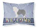 Old English Sheepdog Welcome Standard Pillowcase Lightweight Super Soft Easy Care Decorative Artwork Pillowcase, Standard