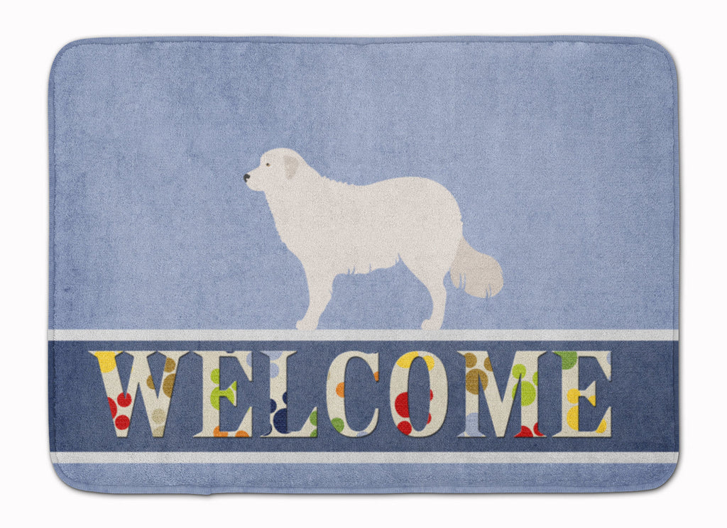 Kuvasz Welcome Memory Foam Kitchen Mat Machine Washable Anti-Fatigue Cushion Comfort Bath or Kitchen Rug