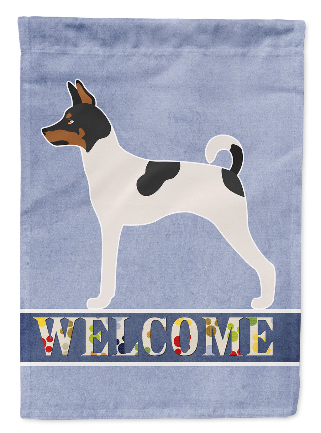 American Toy Fox Terrier Welcome House Flag 28x40 Porch Sleeve Pole Decorative Outside Yard Banner Artwork Wall Hanging, Polyester