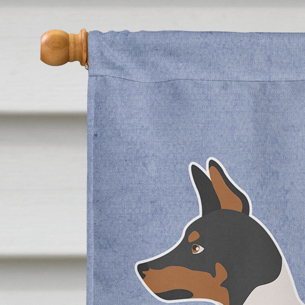 American Toy Fox Terrier Welcome House Flag 28x40 Porch Sleeve Pole Decorative Outside Yard Banner Artwork Wall Hanging, Polyester