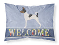 American Toy Fox Terrier Welcome Standard Pillowcase Lightweight Super Soft Easy Care Decorative Artwork Pillowcase, Standard