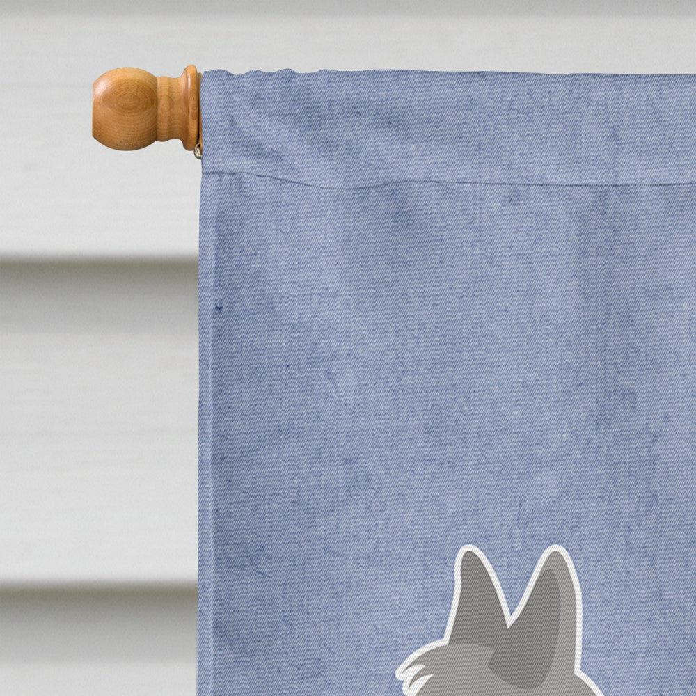 Australian Silky Terrier Welcome House Flag 28x40 Porch Sleeve Pole Decorative Outside Yard Banner Artwork Wall Hanging, Polyester