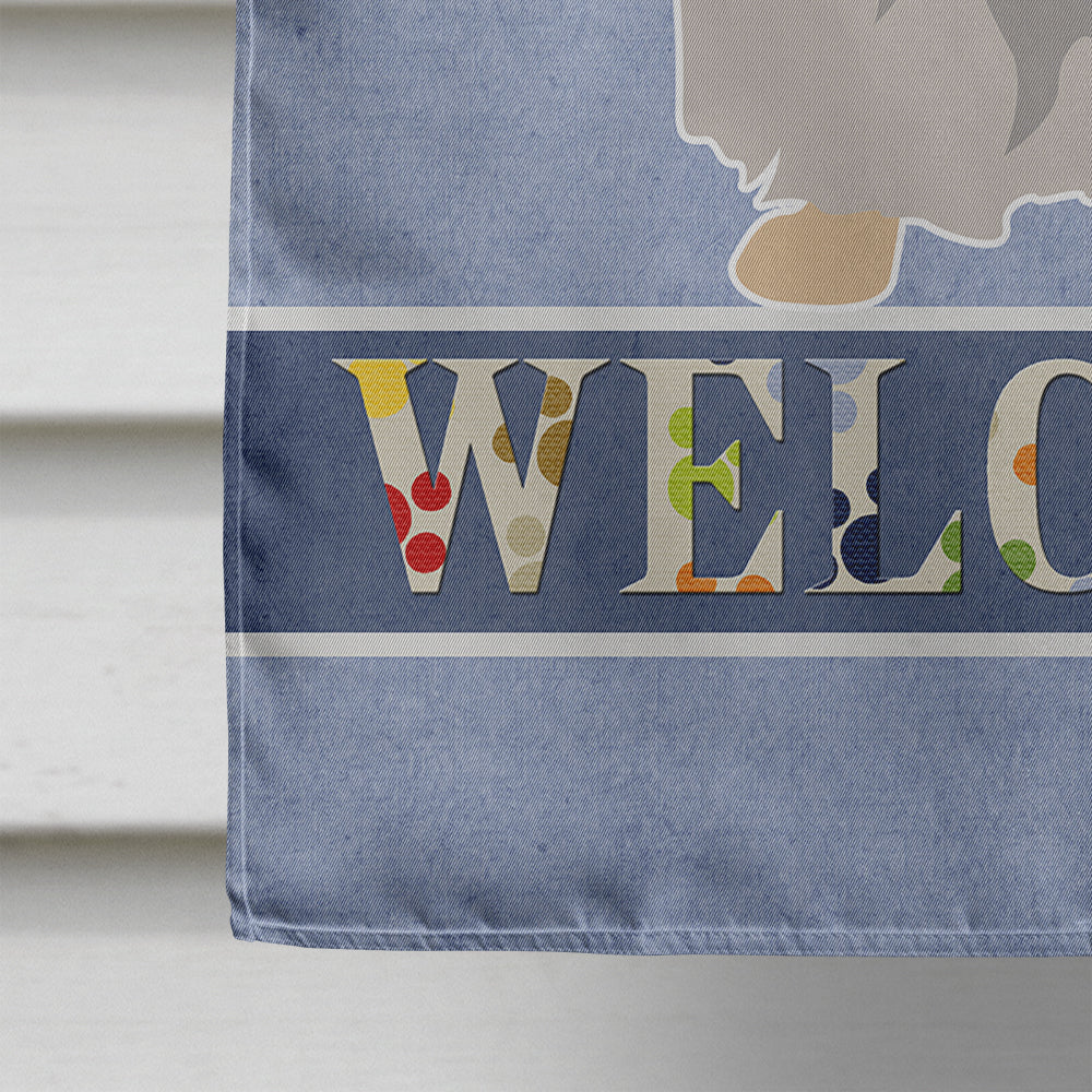 Australian Silky Terrier Welcome House Flag 28x40 Porch Sleeve Pole Decorative Outside Yard Banner Artwork Wall Hanging, Polyester