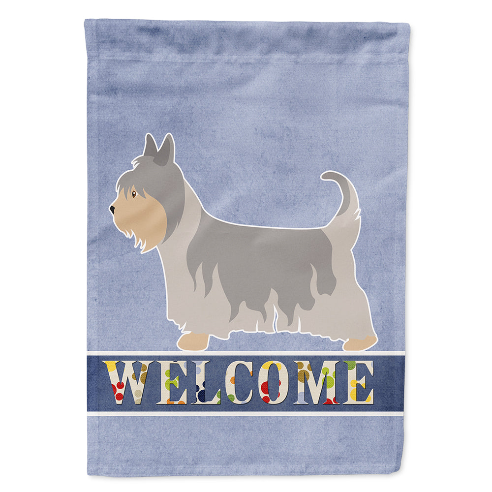 Australian Silky Terrier Welcome House Flag 28x40 Porch Sleeve Pole Decorative Outside Yard Banner Artwork Wall Hanging, Polyester