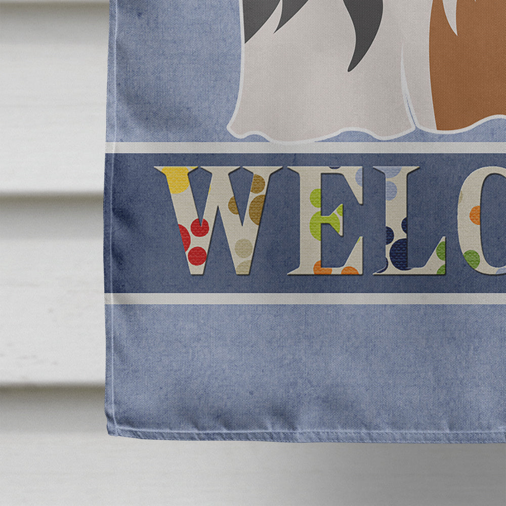 Biewer Terrier Welcome House Flag 28x40 Porch Sleeve Pole Decorative Outside Yard Banner Artwork Wall Hanging, Polyester