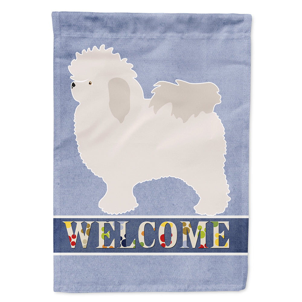 Bolognese Welcome House Flag 28x40 Porch Sleeve Pole Decorative Outside Yard Banner Artwork Wall Hanging, Polyester