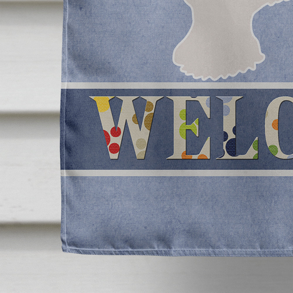 Bolognese Welcome House Flag 28x40 Porch Sleeve Pole Decorative Outside Yard Banner Artwork Wall Hanging, Polyester