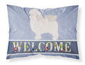 Bolognese Welcome Standard Pillowcase Lightweight Super Soft Easy Care Decorative Artwork Pillowcase, Standard