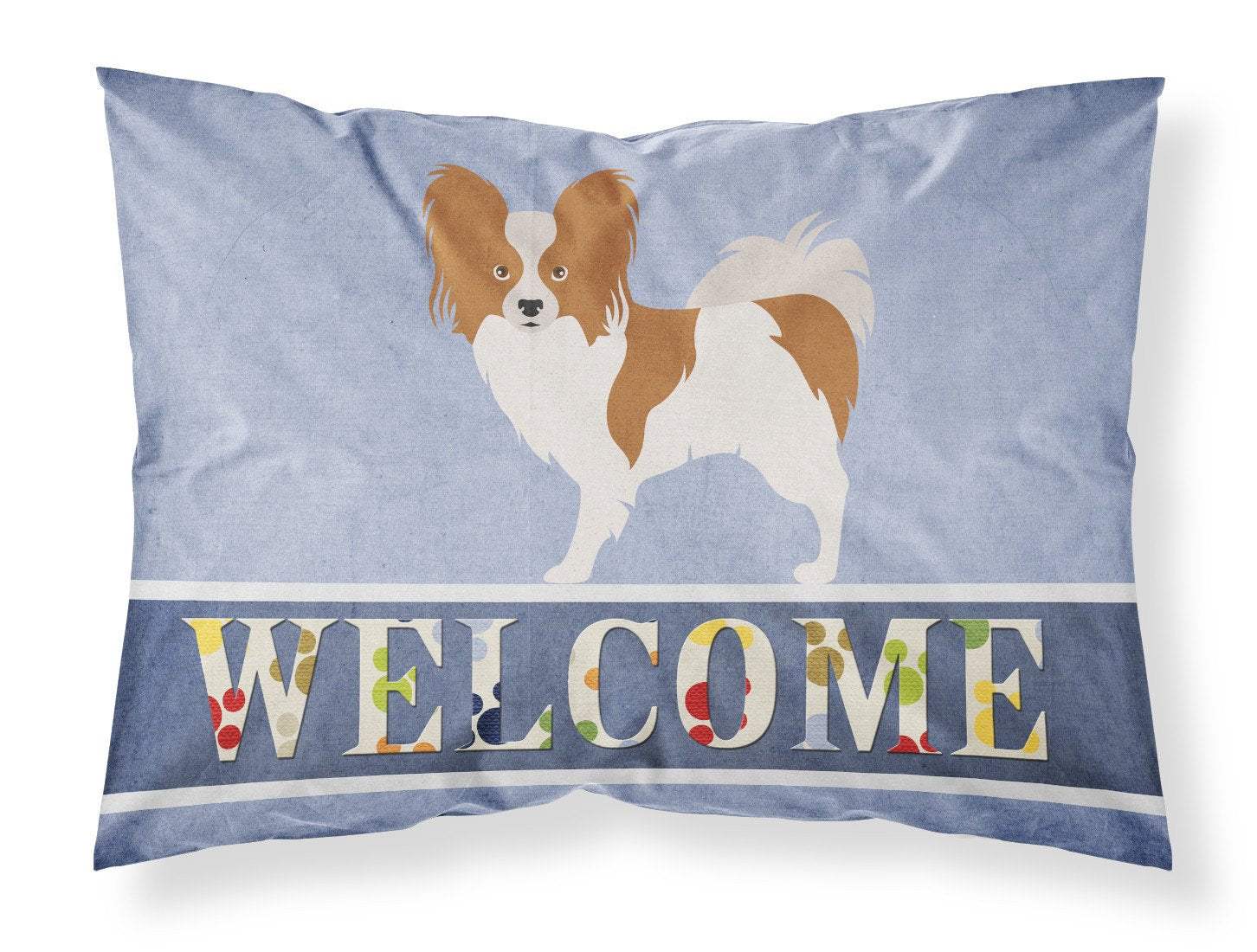 Papillon Welcome Standard Pillowcase Lightweight Super Soft Easy Care Decorative Artwork Pillowcase, Standard