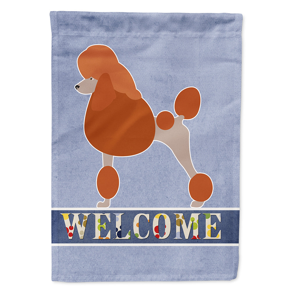 Royal Poodle Welcome House Flag 28x40 Porch Sleeve Pole Decorative Outside Yard Banner Artwork Wall Hanging, Polyester