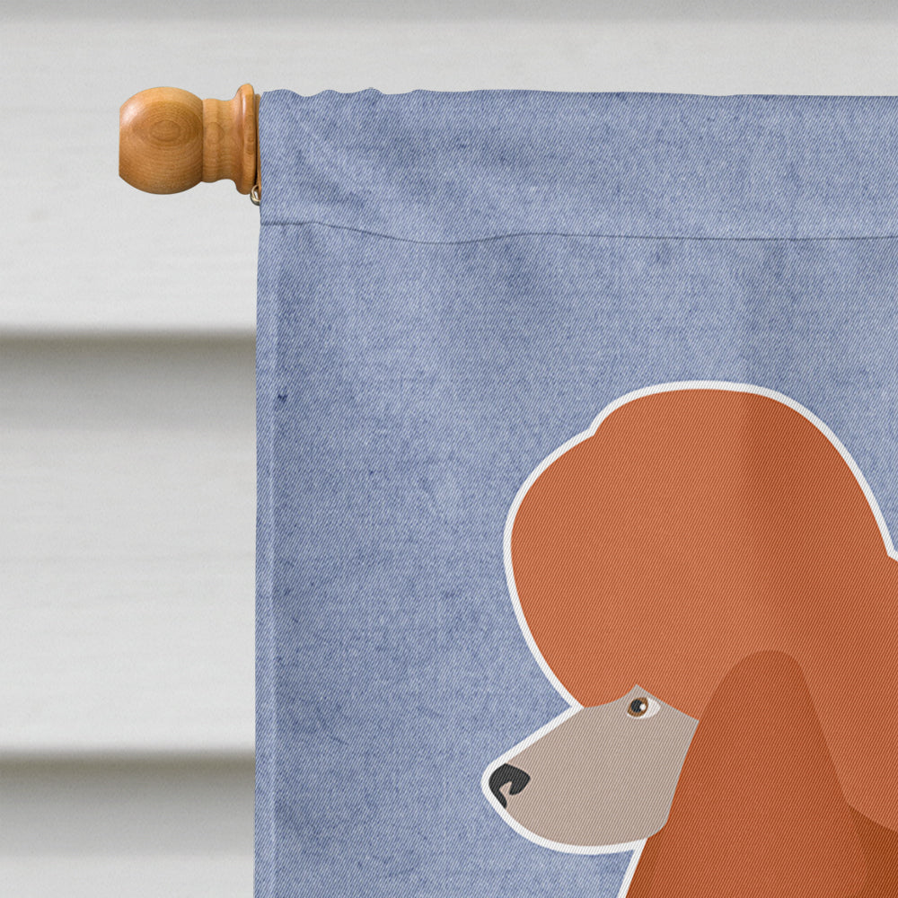 Royal Poodle Welcome House Flag 28x40 Porch Sleeve Pole Decorative Outside Yard Banner Artwork Wall Hanging, Polyester