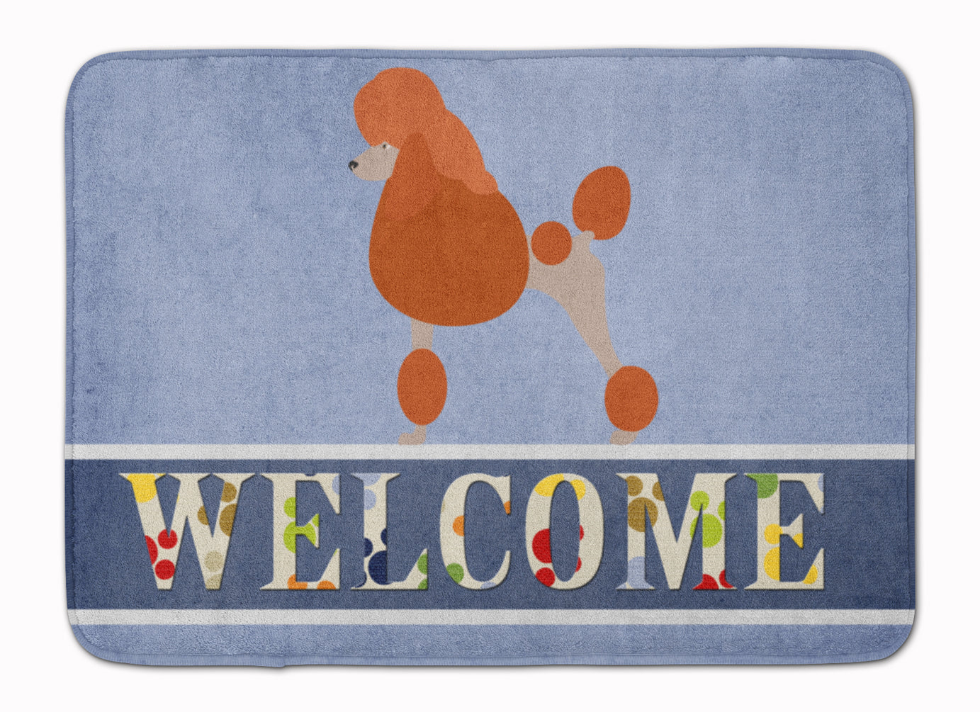 Royal Poodle Welcome Memory Foam Kitchen Mat Machine Washable Anti-Fatigue Cushion Comfort Bath or Kitchen Rug