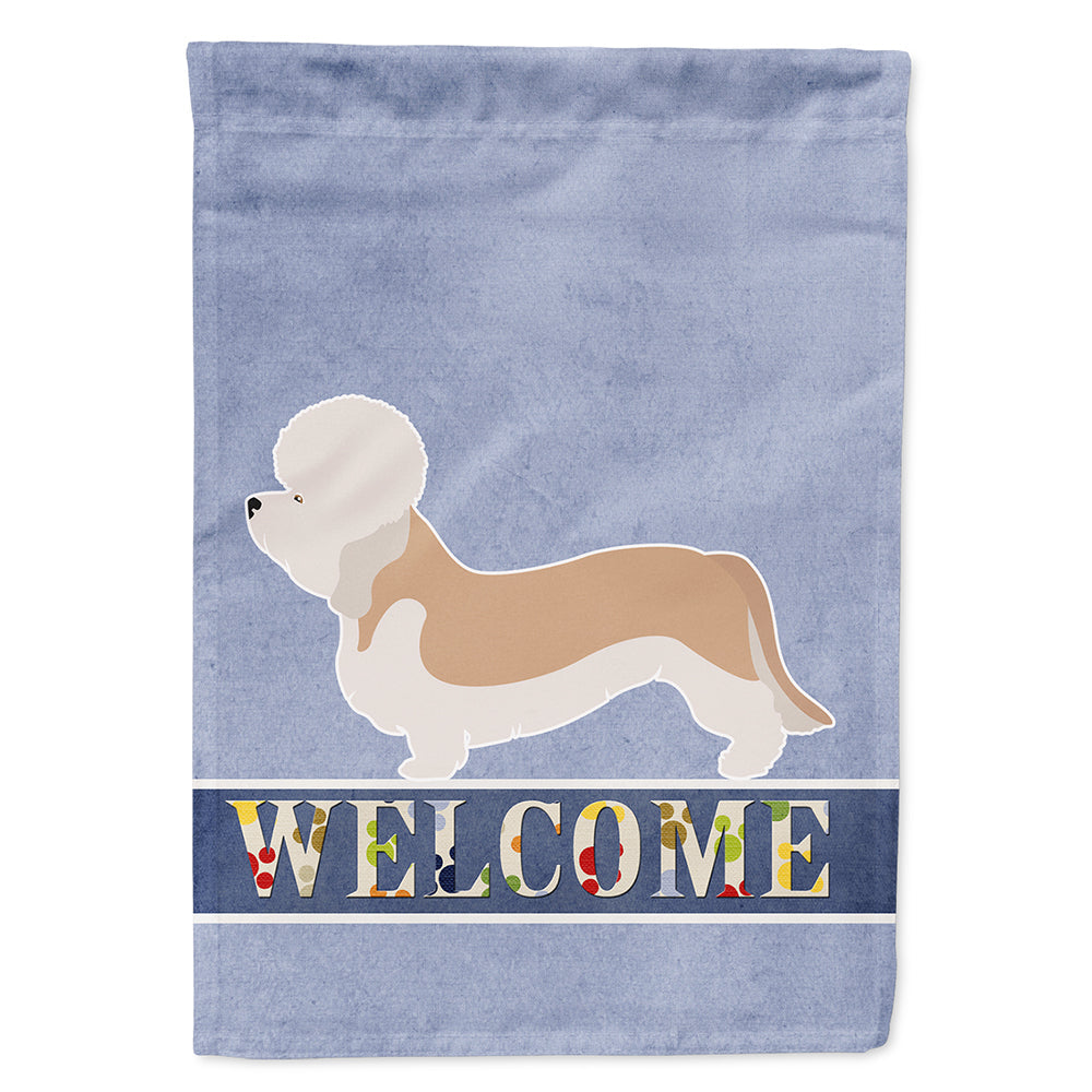 Dandie Dinmont Terrier Welcome House Flag 28x40 Porch Sleeve Pole Decorative Outside Yard Banner Artwork Wall Hanging, Polyester