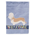Dandie Dinmont Terrier Welcome House Flag 28x40 Porch Sleeve Pole Decorative Outside Yard Banner Artwork Wall Hanging, Polyester