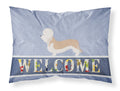 Dandie Dinmont Terrier Welcome Standard Pillowcase Lightweight Super Soft Easy Care Decorative Artwork Pillowcase, Standard