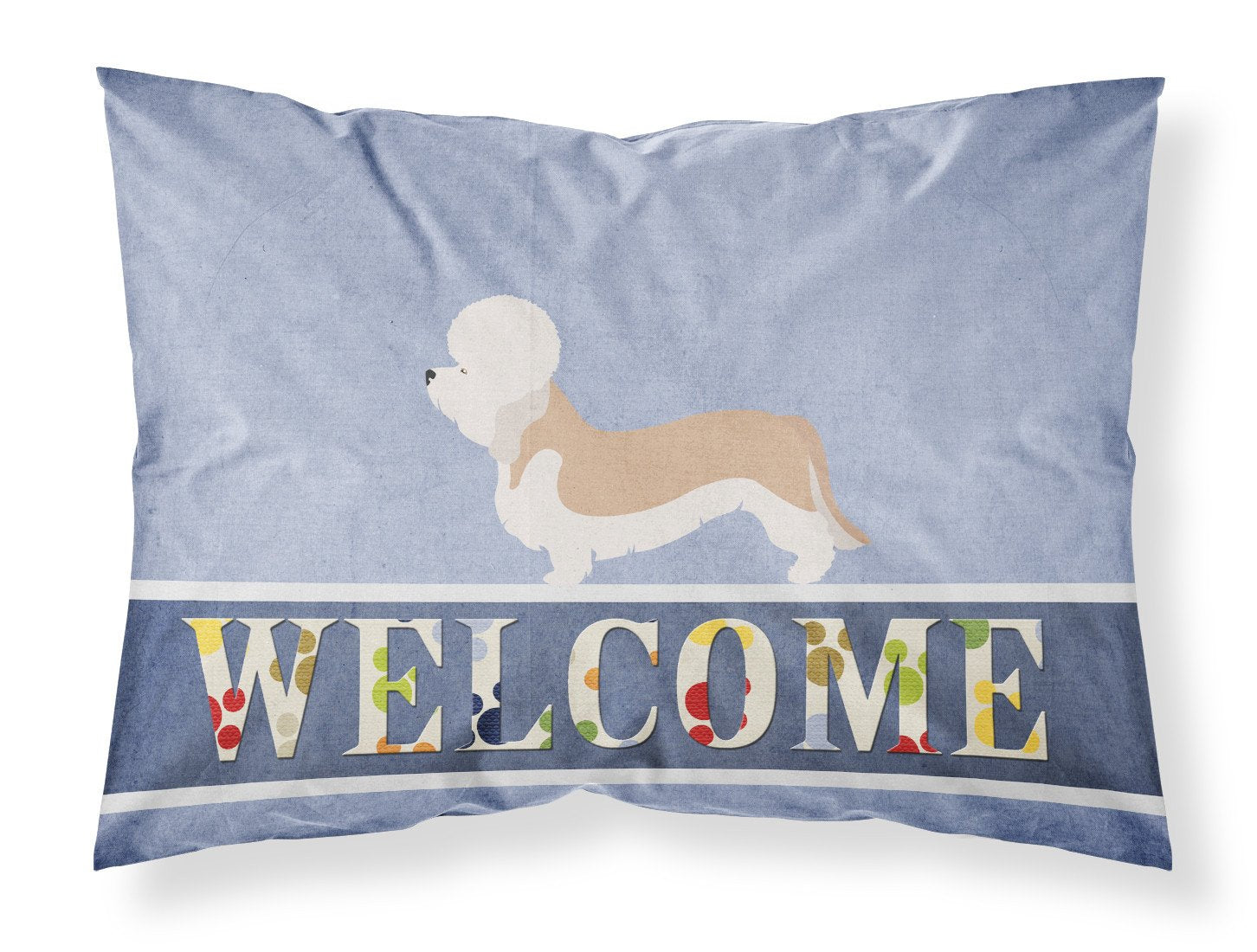 Dandie Dinmont Terrier Welcome Standard Pillowcase Lightweight Super Soft Easy Care Decorative Artwork Pillowcase, Standard