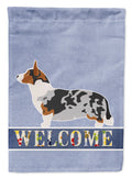 Welsh Corgi Cardigan Welcome House Flag 28x40 Porch Sleeve Pole Decorative Outside Yard Banner Artwork Wall Hanging, Polyester