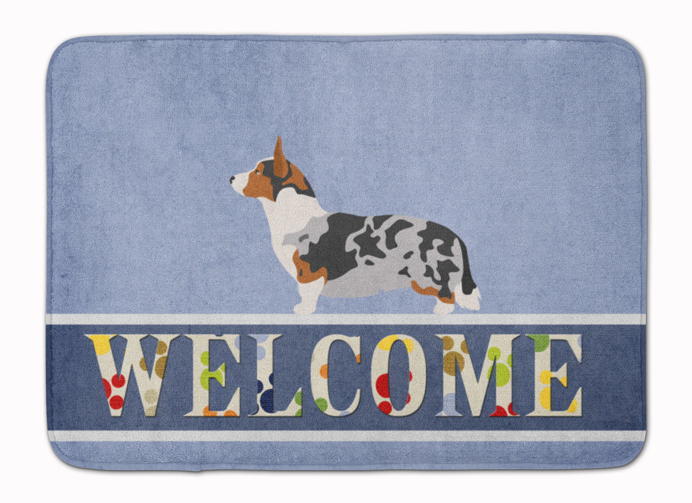 Welsh Corgi Cardigan Welcome Memory Foam Kitchen Mat Machine Washable Anti-Fatigue Cushion Comfort Bath or Kitchen Rug