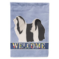 Havanese Welcome House Flag 28x40 Porch Sleeve Pole Decorative Outside Yard Banner Artwork Wall Hanging, Polyester