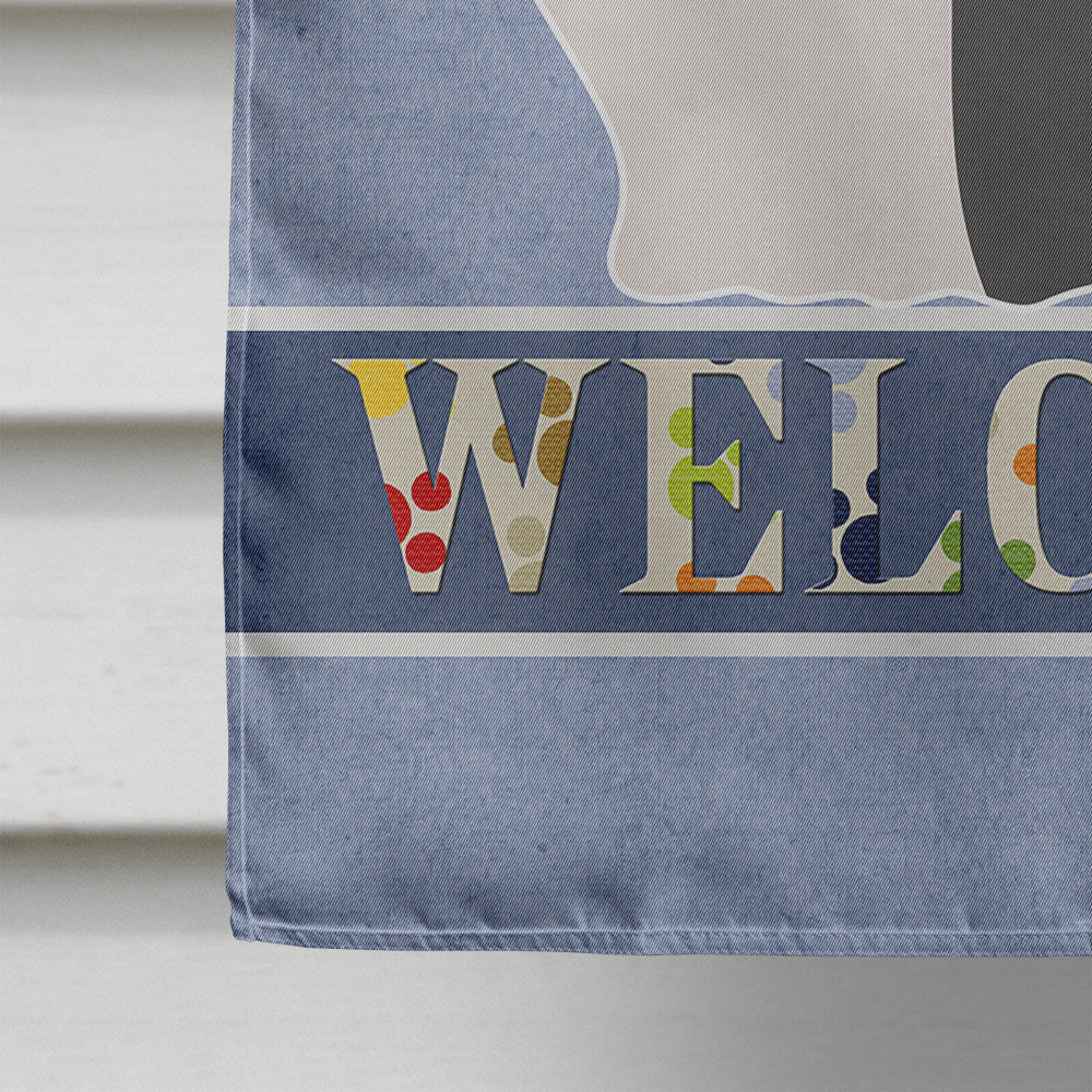 Havanese Welcome House Flag 28x40 Porch Sleeve Pole Decorative Outside Yard Banner Artwork Wall Hanging, Polyester