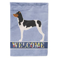 Brazilian Terrier Welcome House Flag 28x40 Porch Sleeve Pole Decorative Outside Yard Banner Artwork Wall Hanging, Polyester