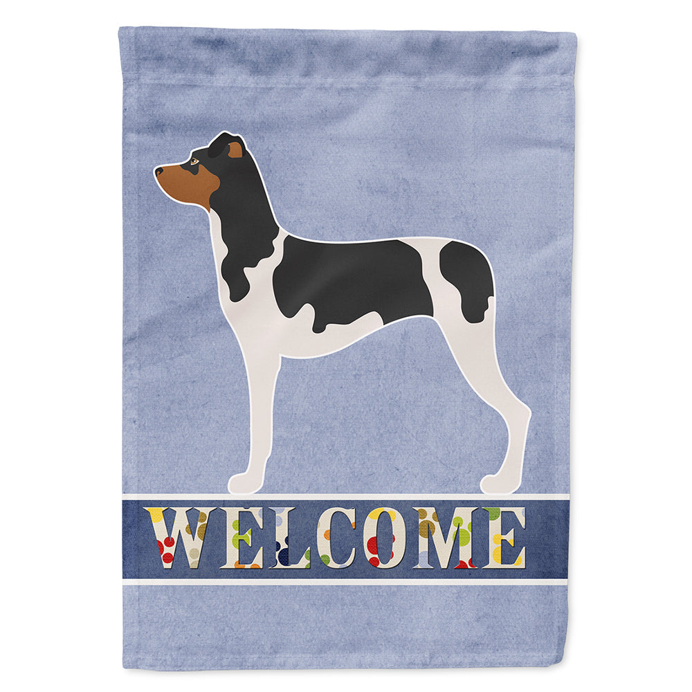 Brazilian Terrier Welcome House Flag 28x40 Porch Sleeve Pole Decorative Outside Yard Banner Artwork Wall Hanging, Polyester