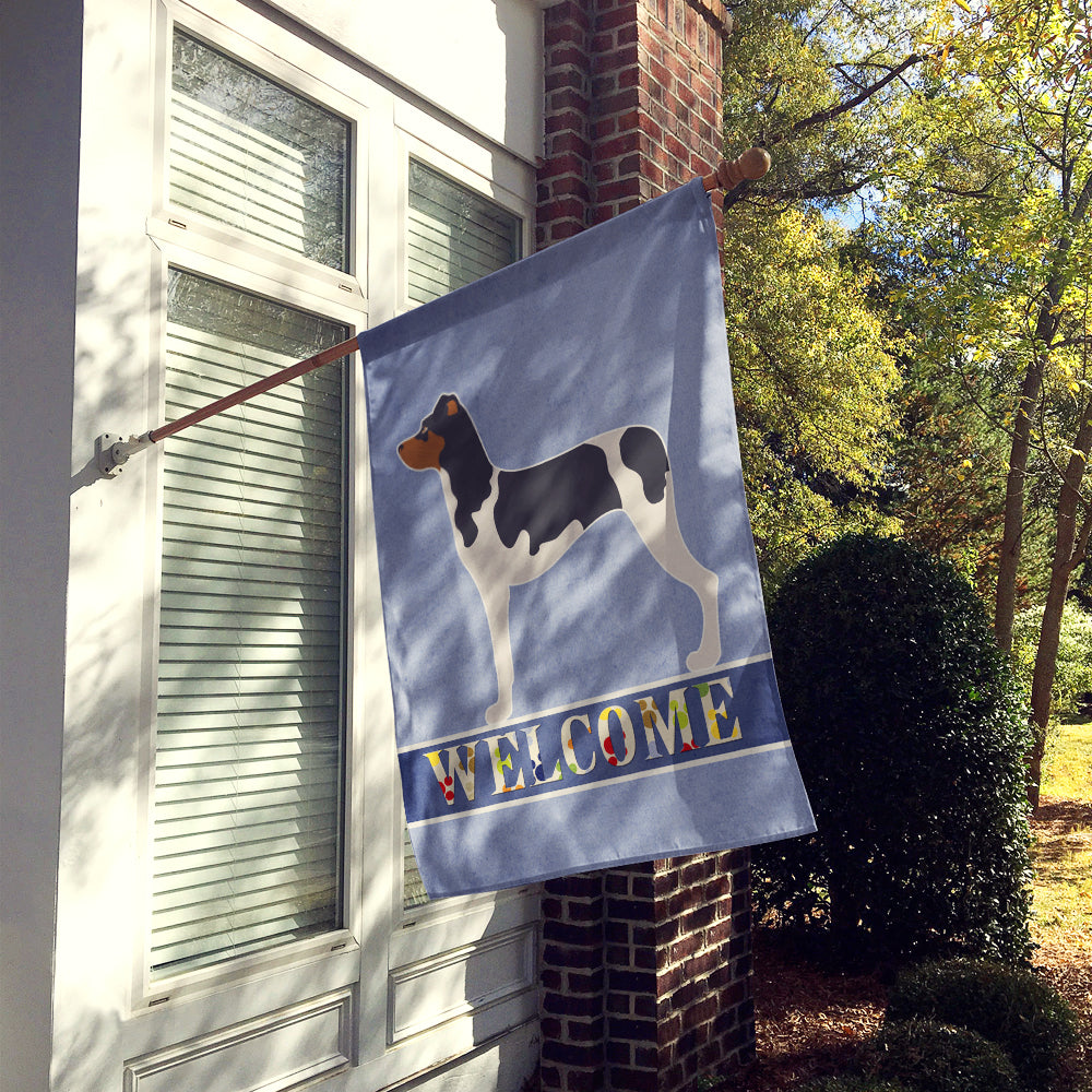 Brazilian Terrier Welcome House Flag 28x40 Porch Sleeve Pole Decorative Outside Yard Banner Artwork Wall Hanging, Polyester
