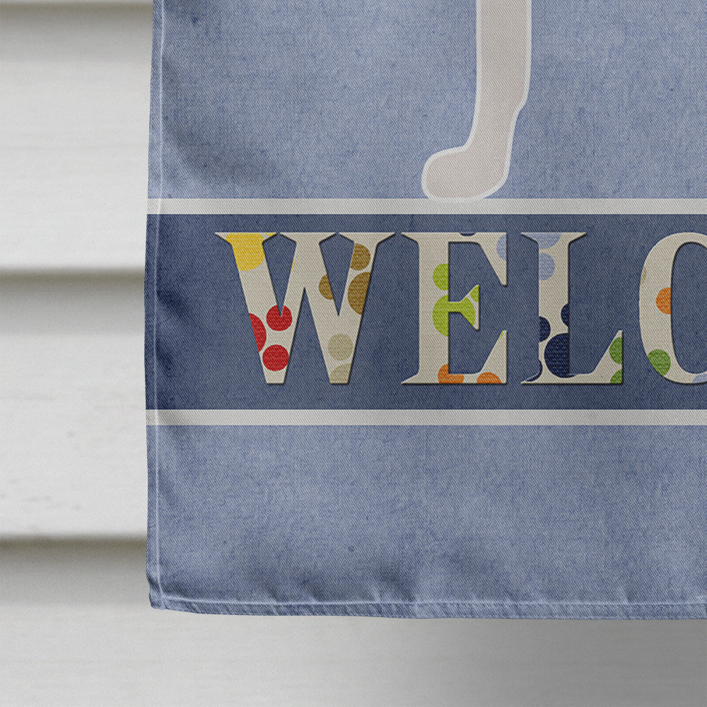 Brazilian Terrier Welcome House Flag 28x40 Porch Sleeve Pole Decorative Outside Yard Banner Artwork Wall Hanging, Polyester