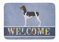Brazilian Terrier Welcome Memory Foam Kitchen Mat Machine Washable Anti-Fatigue Cushion Comfort Bath or Kitchen Rug