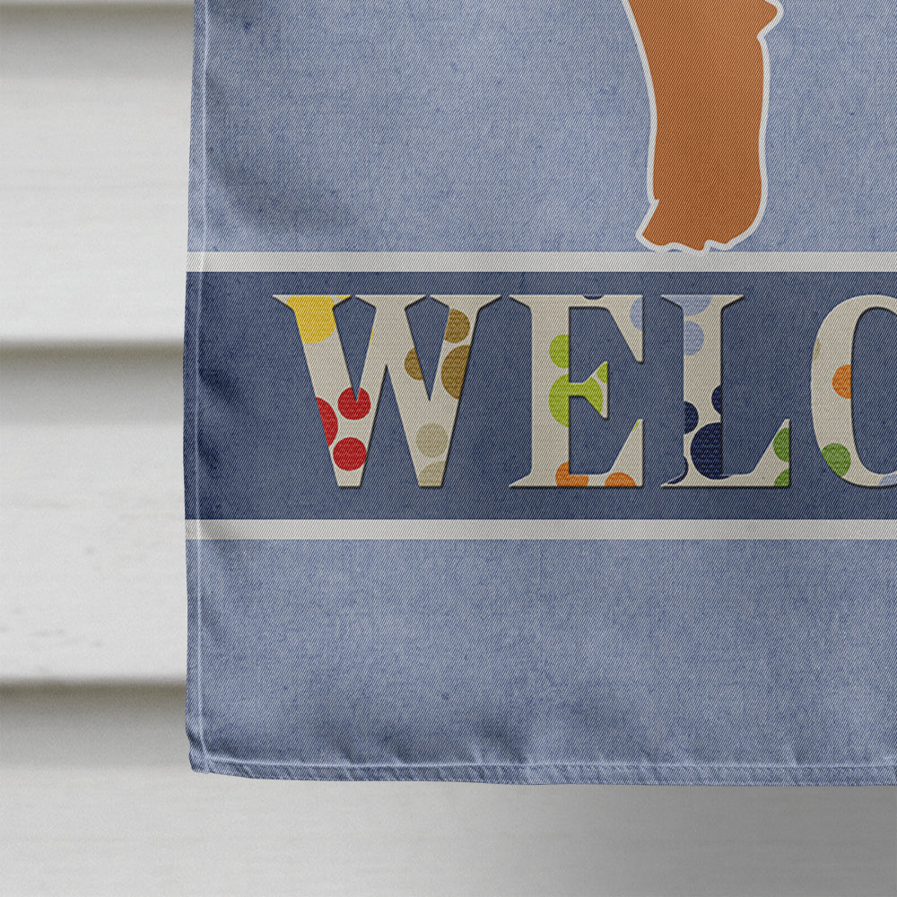 Toy Poodle Welcome House Flag 28x40 Porch Sleeve Pole Decorative Outside Yard Banner Artwork Wall Hanging, Polyester