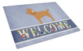 Toy Poodle Welcome Cutting Board Tempered Glass Kitchen Cutting Surface, Heat Resistant Chopping, Non-Slip Feet, Food Prep & Serving