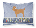 Toy Poodle Welcome Standard Pillowcase Lightweight Super Soft Easy Care Decorative Artwork Pillowcase, Standard