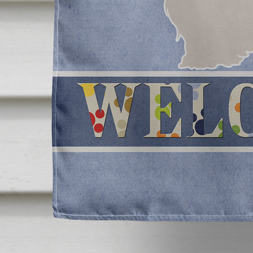 Westie Welcome House Flag 28x40 Porch Sleeve Pole Decorative Outside Yard Banner Artwork Wall Hanging, Polyester