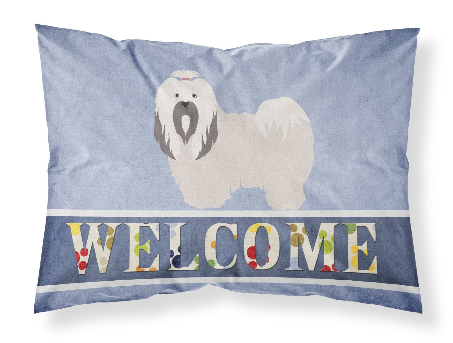 Lhasa Apso Welcome Standard Pillowcase Lightweight Super Soft Easy Care Decorative Artwork Pillowcase, Standard