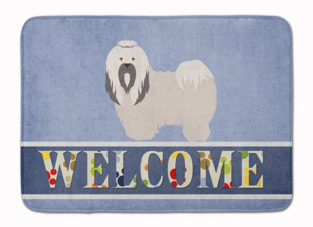 Lhasa Apso Welcome Memory Foam Kitchen Mat Machine Washable Anti-Fatigue Cushion Comfort Bath or Kitchen Rug