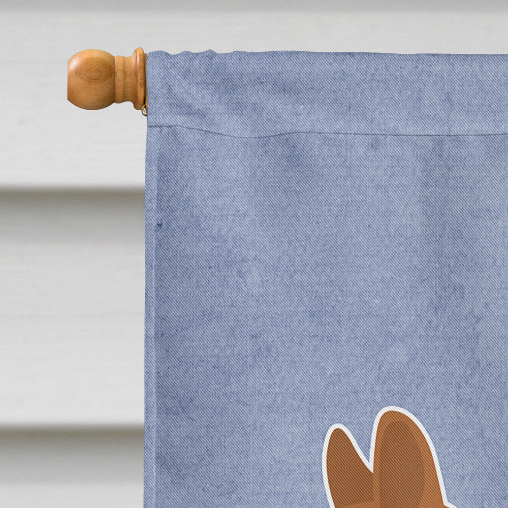 Pembroke Welsh Corgi Welcome House Flag 28x40 Porch Sleeve Pole Decorative Outside Yard Banner Artwork Wall Hanging, Polyester
